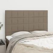 Uzglavlje boje taupe 144x5x118/128 cm tkanina