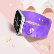 Infostyle HALLEAST pašček Glitter Flower z ohišjem za Apple Watch 38/40/41 mm – vijolična