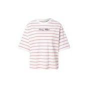 TOMMY HILFIGER Majica  mornarska / rdeča / bela