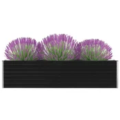 Povišena vrtna gredica 320x40x77 cm pocincani celik antracit