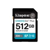 KINGSTON 512GB SDXC Canvas Go Plus Gen4, SDG4/512GB