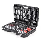 YATO YATO YT-38841 1/4, 3/8, 1/2 komplet vtičnic z 216 elementi, ergonomskimi ročaji in hitro sprostitvijo