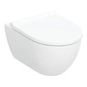 GEBERIT viseča brezrobna WC školjka z desko s počasnim zapiranjem ACANTO, bela, 502.718.00.1
