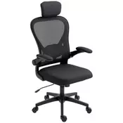 Homestar Pisarna stol z nastavljivo ledveno oporo 64x63x115-125 cm črna