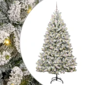 Umjetno božicno drvce Zelena i bijela 240 cm PVC i metal