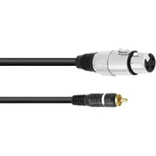 Omnitronic Omnitronic 30224028 XLR adapterski kabel [1x moški cinch konektor - 1x XLR vtičnica 3-polna] 2.00 m črna, (20428058)