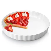 Northix Keramični pekač za tart, bel, 24,5 cm