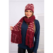 Womens set with scarf Anika K304 wine