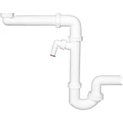 Sifon za prihranek prostora HL126SR DN40x6/4,krogl.zglob,priklj.za pr.aparate
