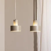 SIGMA Obesna svetilka Rif 2, taupe, 2-svetilna, linearna, jeklo - Dnevna soba/jedilnica - Sodobni - siva - Kovina