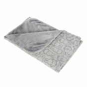 Siva pamucna deka za bebe 80x80 cm Miffy – Roba