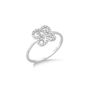DIAMANT LETERNEL Prstan Ring aus 375 Weißgold mit Diamant srebrna