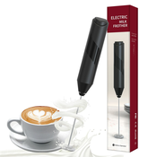INF Cev za penjenje mleka, ročni penilnik mleka ABS/nerjaveče jeklo črna/srebrna, električni penilnik mleka z baterijskim delovanjem in enostavnim rokovanjem, (21276091)