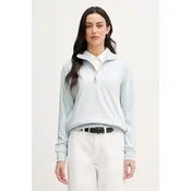 U.S. Polo Assn. pulover ženski z bombažem DHM LB Quarter Zip