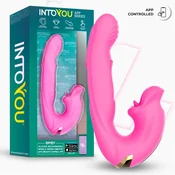 INTOYOU VIBRATOR Intoyou Bimby Biting & Tapping App Pink - z aplikacijo