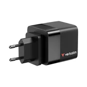 Verbatim Gan Punjač 65W 2xUSB-C PD,1xUSB-A, retrac. Cable 32217