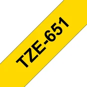 BROTHER Brother Tze-651 združljiv laminirani trak - 24 mm X 8 metrov črno/rumen, (21405845)