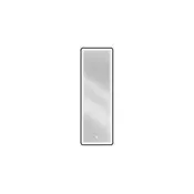 Mexen Coro kopalniško kopalniško ogledalo 50 x 150 cm, LED 6000K, proti megli, črni okvir - 9817-050-150-611-70