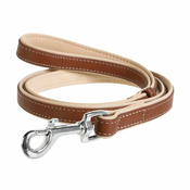 Usnjen pasji povodec Collar Soft - 122 cm, 13 mm - rjavo-bež
