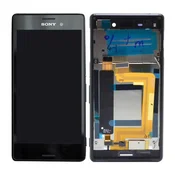 Sony Xperia M4 Aqua Dual E2333 - LCD zaslon + steklo na dotik + okvir (Black) - 124TUL0015A, 124TUL0011A Genuine Service Pack
