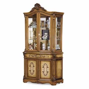 Casa Padrino luxury baroque display cabinet brown/natural H. 232 cm - Baroque style furniture