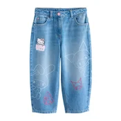 Next Kavbojke moder denim/svetlo roza/bela/off-bela
