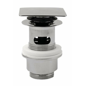 Sifon z odtokom klik-klak za umivalnik z zapiranjem, (v) 32-52mm, kvadraten/kromast - 13