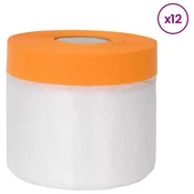 Vidaxl Prašna prevleka z lepilnim trakom 12 szt. 30 x 3300 cm HDPE