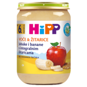 HIPP KAŠICA JABUKA I BANANA S INTEGRALNIM ŽITARICAMA 190G 4803