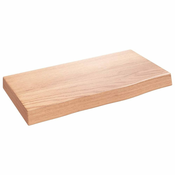 Zidna polica svjetlosmeda 40 x 20 x 4 cm od obradene hrastovine