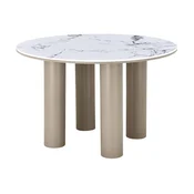 Miza Burleson 495 Beli marmor, Bež, 75cm, MDF plošča, MDF plošča