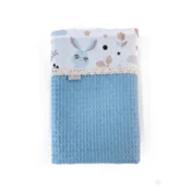 shumee Odeja/vafljeva odeja 75x100 Little Boy živali temno modra