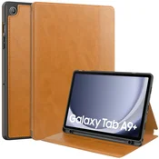 GS Ovitek za Samsung Galaxy Tab A9+, reža za vizitke in pisalo, rjava