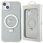 Guess GUESS HARDCASE RING ETUI ZA IPHONE 15 PLUS 14 PLUS ZA MAGSAFE BLEŠČICE