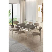 Hanah Home Trpezarijski set, 7 komada, Bež