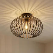 Lindby Nahele stropna svetilka, rjava, kovina, O 40 cm, E27 - Dnevna soba/jedilnica - Vintage - kavno rjava