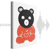 Slika - Thoughtful Bear (1 Part) Vertical 60x90 Akusticna
