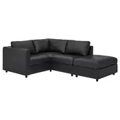 VIMLE Ugaona sofa, trosed, bez stranice/Grann/Bomstad crna