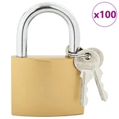 U zakljucavanje s kljucevima 100 pcs Mjed Željezo