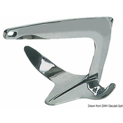 Osculati M-Anchor Stainless Steel AISI316 7‚5kg