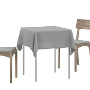 vidaXL Klobučevina za mizo 5 kos Svetlo siva 140 x 140 cm Poliester