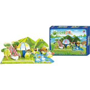 Small foot Majhna noga Trislojna pena 3D puzzle žaba ribnik