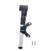 OEM Mini črpalka z nosilcem za pritrditev na kolo/skuter FSPMP-387, črno-srebrna