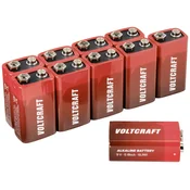 Voltcraft VOLTCRAFT 6LR61 9 V baterija alkalno-manganov 550 mAh 9 V 10 kos, (20439371)