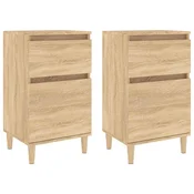 Vidaxl Nočna omarica 2 kosa sonoma hrast 40x35x70 cm