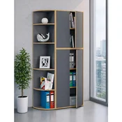 Livetastic KOTNI REGAL 33/183/33 cm antracit, medeni hrast