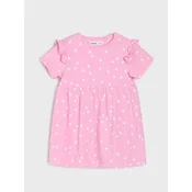 Sinsay - Pamucna babydoll haljina sa tufnicama - roze