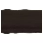 vidaXL vidaXL Mizna plošča temno rjava 100x60x2 cm obdelana trdna hrastovina, (20817805)