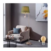 BRILAGI - LED stoječa svetilka CERIA 1xE27/60W/230V + LED/2,1W mat krom/zelena