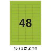 ETIKETE ILK  45,7X21,2MM PK20L ZWECKFORM L6040-20 ZELENE